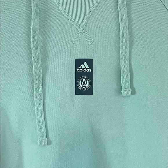 Adidas Atlanta United MLS Mint Hoodie | Men’s S | Quilted Hood Hidden Zip Pocket - Picture 4 of 12